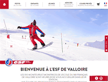 Tablet Screenshot of esf-valloire.fr